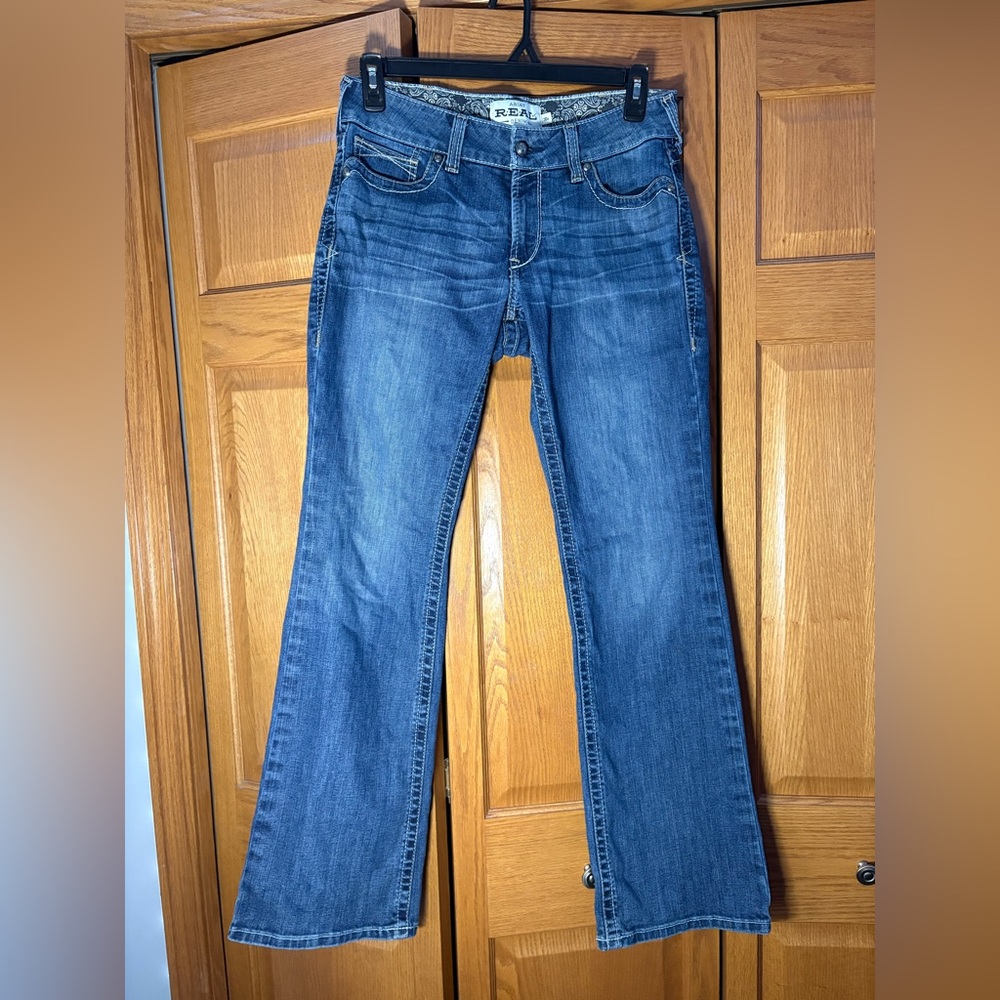 Ariat R.E.A.L Mid Rise Whipstitch Boot Cut Jean